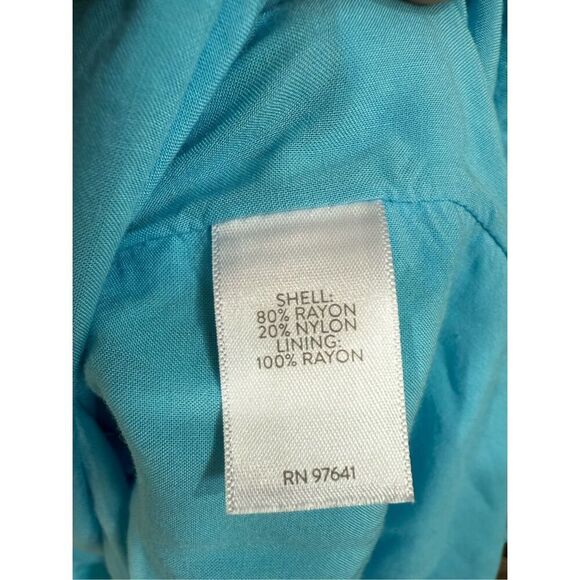 J. Jill Color Block Tier Maxi Tank Dress Blue Green Rayon Pockets Sz 2X - Picture 5 of 9